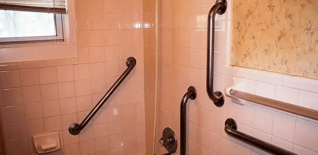 Shower grab bar installation for bathroom safety and accessibility in Savannah, GA