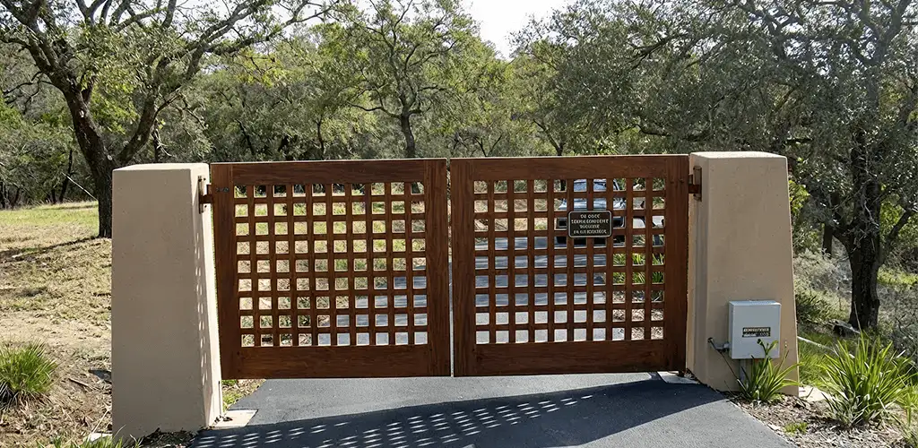 Driveway gate installation for a residential property in Savannah, GA